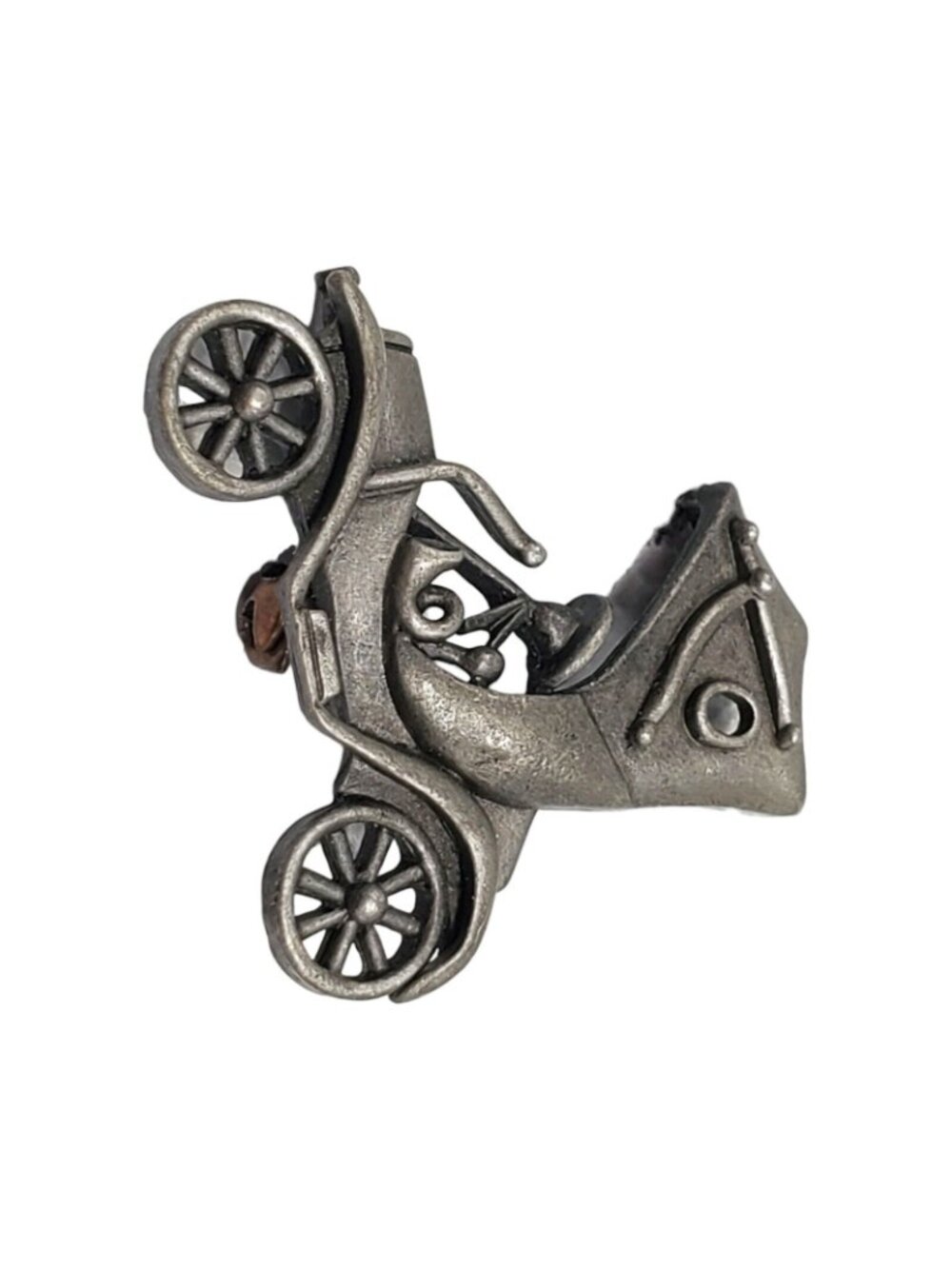 Vtg Signed JJ Jonette Model A T Car Brooch Pin 1.5" Old-fashioned Jonette Pewter - Picture 2 of 9